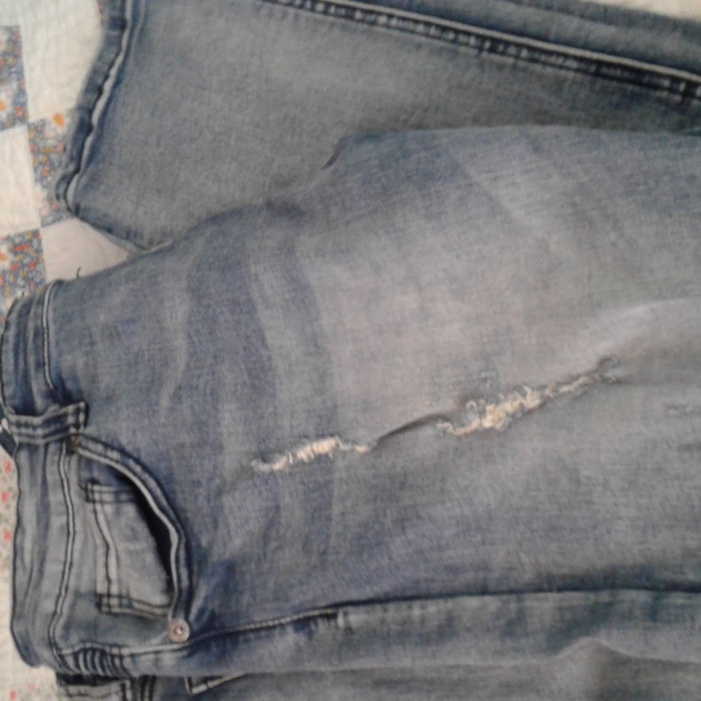 Mens Kilogram Distressed and Ribbed Jeans - Picture 7 of 7